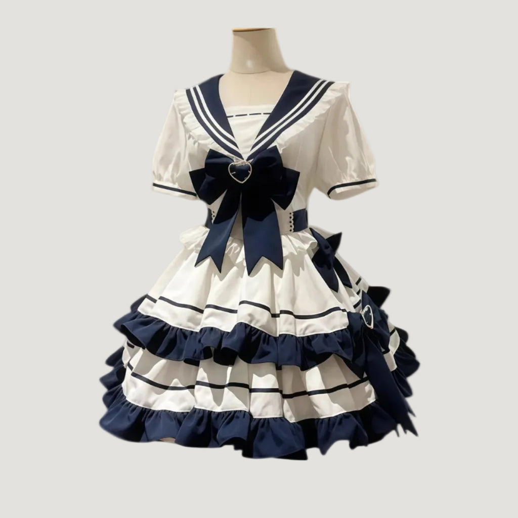 Sailor Collar Lolita Dress – Preppy Aesthetic Style